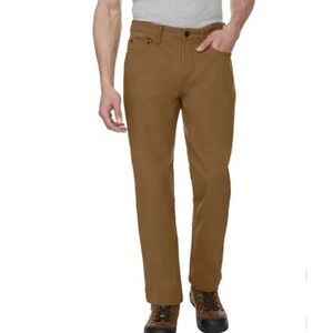 CAT Caterpillar Canvas Work Pants Mens 40x 30 Brown Fleece Lined Insulated‎